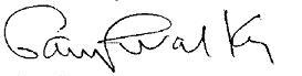 Gary Walker Signature